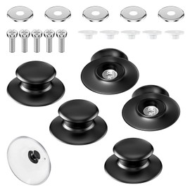Pack of 5 Pot Lid Handles, Universal Pot Handle, Pan Lid Cover, Knobs, Replacement Handle with Screw Accessories, Lid Knob for Pot Lid, Replacement Knobs, Casserole