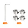 sourcing map 4pcs 4mm Drill Stop Collar Set Depth Stop,