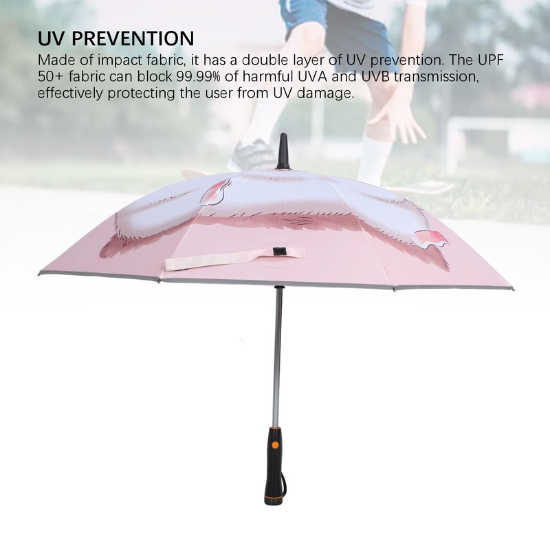 Portable Umbrella with Fan Reflective UPF 50+ Sun and Rain