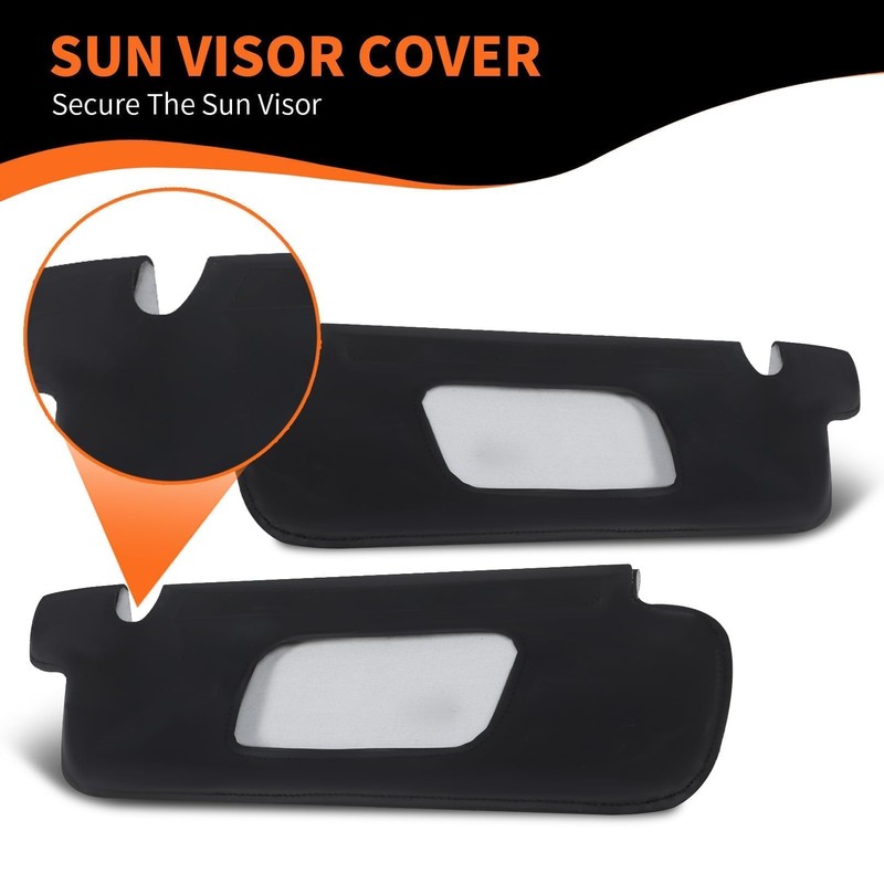 Aspaton 2Pcs Sun Visor Cover Protector Driver Passenger Side Compatible