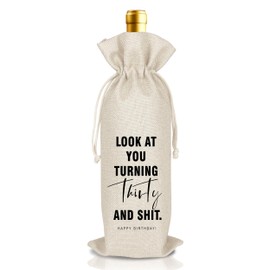 Funny 40th Birthday Gifts Wine Bag for Women, 40th Birthday Party Supplies and Decorations - Happy Anniversary Wine Bags for Her or Him Gifts for Women Her Girlfriend Sister (B05)