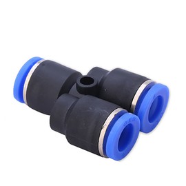 Metaland 1/4" OD Push to Connect Y Spliter 3 Way Wye Quick Push Lock Adapter (Pack of 10)