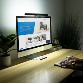 Mount-It! Monitor Light Bar, USB-Powered LED Lamp with Stepless Dimming and Adjustable Color Temperature, Eye-Caring Desk Light for Home, Office, and Gaming, Dual Light Modes, Space-Saving Design