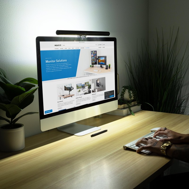 Mount-It! Monitor Light Bar, USB-Powered LED Lamp with Stepless Dimming