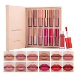 12 Colores Labiales Mate Larga Duracion Pintalabio Regalo