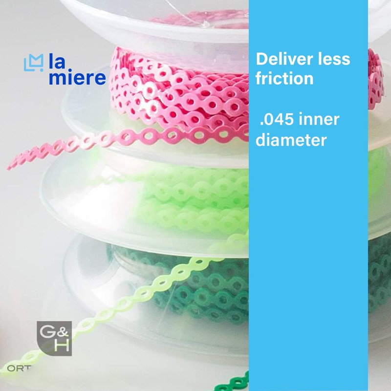 LA MIERE 1 Roll Orthodontic Rubber Chains, Braces Power Chains