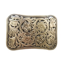 Belt Buckle Western Ornament Vintage Brass, brass
