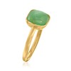 Ross-Simons Bezel-Set Jade Ring in 18kt Gold Over Sterling. Size