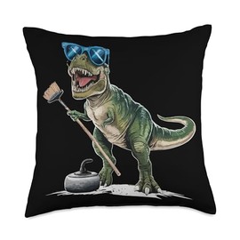 Curling Player Curler Sport Lover Curling Stone Throw Pillow