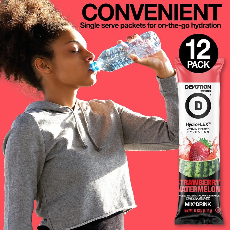 Devotion Nutrition HydroFLEX Water Flavoring Packets – Sugar-Free Hydration with