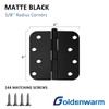 18 Pack goldenwarm 4 inch Black Door Hinges Interior Door