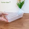 2 Packs Small Transparent Plastic Storage Case, Clear Rectangle Bead