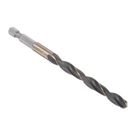 Kozelo Titanium Coated Drill Bit with 1/4" Hex Shank - [8mm x 116mm] High Speed Steel for Quick Release 135 Degree Split Point for Aluminum Alloy Iron Wood