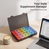 JEERSNP Pill Box 7 Days 4 Compartments Per Day Pill
