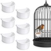 6 Pcs Plastic Bird Food Feeder Bird Cage Feeder Hanging