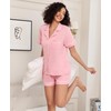 COLORFULLEAF Womens 100% Cotton Pajamas Set Short Sleeve Sleepwear Button