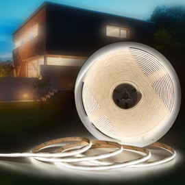 HEXIM COB LED Strip, 1-15 m LED Strip, Selection: White/CCT/RGB, Dimmable 24V, IP20, 3000-6000K, Band 8 mm Wide, Indirect Lighting (2 Metres Neutral White)