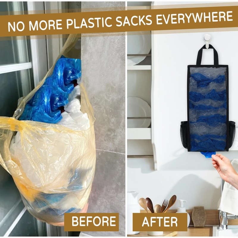 LeCorner Plastic Bag Holder, Large Capacity Grocery Bag Holder, Breathable