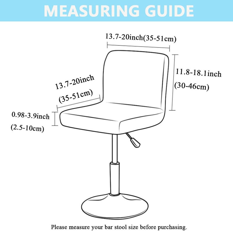 Bifaunvogel Bar Stool Cover with Back Waterproof Dining Room Square