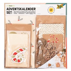 folia 9383 Falala Advent Calendar Set, 97-Piece DIY Craft Set for Designing an Individual Advent Calendar with Elegant Gift Bags