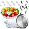 Baderke 2 Sets 11.8" Chilled Serving Tray for Parties Round