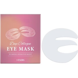 Mascarilla de colágeno para ojos, mascarilla debajo de los ojos en forma de E, para ojeras e hinchazón, 5 pares,1PCS