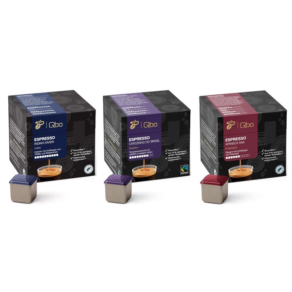 Tchibo Qbo Espresso Premium Coffee Capsules, 81 Pieces, 3 x