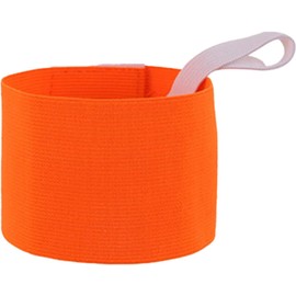 HODASHI 1 Pc Squad Armbands Elastic Non-Slip Adjustable Arm Band Neon Colored Adhesive Armband for Soccer Football Training Team Sports Supplies Hand andArm Pads (Orange)