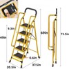 5 Step Ladder with Handrails, 300 lbs Capacity Folding Step