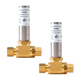 (2-Pack) Yqimtion Toilet Water Hammer Arrestor, 3/8 Inch Male Compression and 3/8 Inch Female Compression, for Dishwasher, Sink, Toilet, Faucet, Reduce Banging Noise