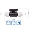 BFG MDPE Fitting für Wasserrohre, Muffe 32mm x 32mm mit