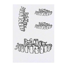 4 x 'Stonehenge' Temporary Tattoos - Water Resistant, Skin-Safe, Non-Toxic Transfers, Mixed Sizes (TO00011277)