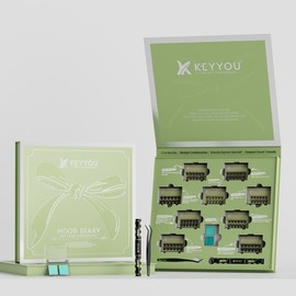 KEYYOU Fairy Lash Clusters Kit Invisible Band DIY Lashes Wet Look Waterproof Eyelash Extension Kit Wispy Manga kawaii doll Lashes:_Multi-Type Lash kit