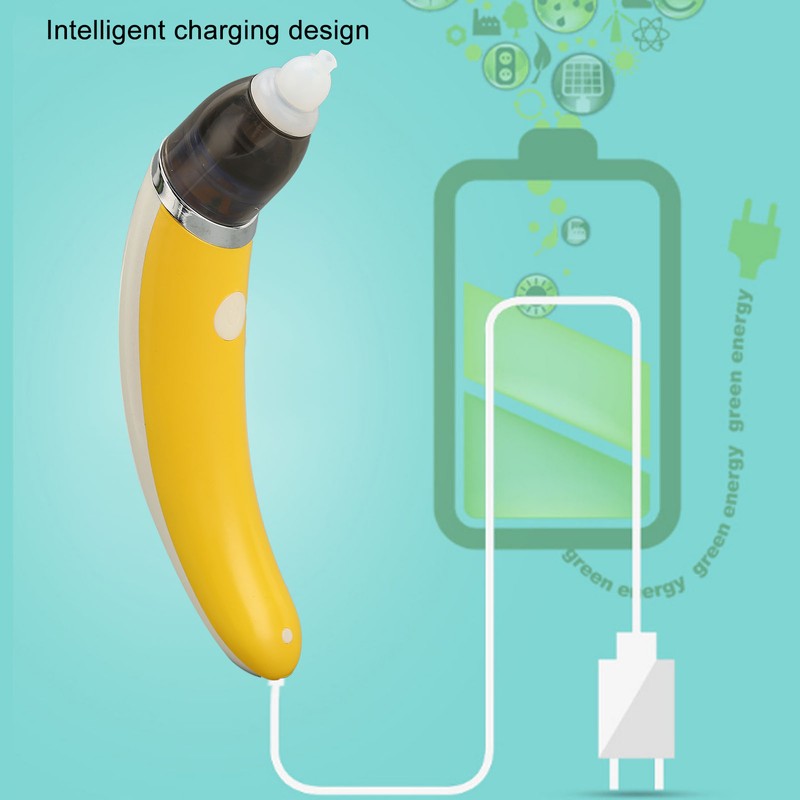 Electric Ear Nose Suction Set White Yellow Cleaning Multi Function