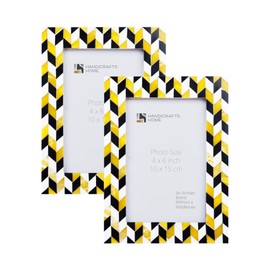 Handicrafts Home Picture Frame 4x6 Photo Frames, Marquet-Artemis Collection, Pack of 2