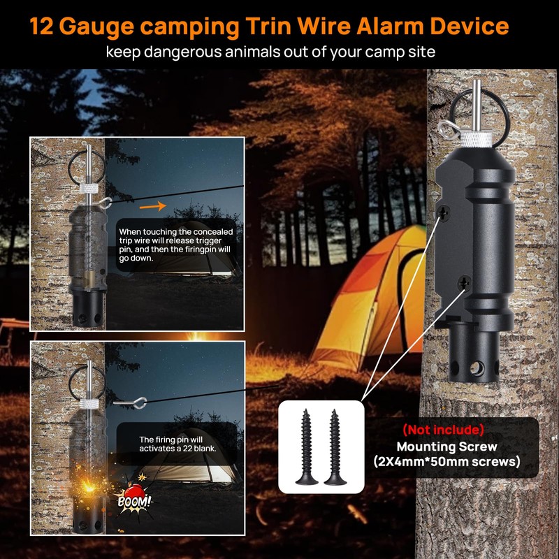 Updated Perimeter Trip Alarm, Camping Trip Wire Alarm Device(Included 22.Adapter),