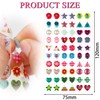 240 Piece Sticker Earrings 3D Gems Girls Earrings Self-Adhesive Glitter