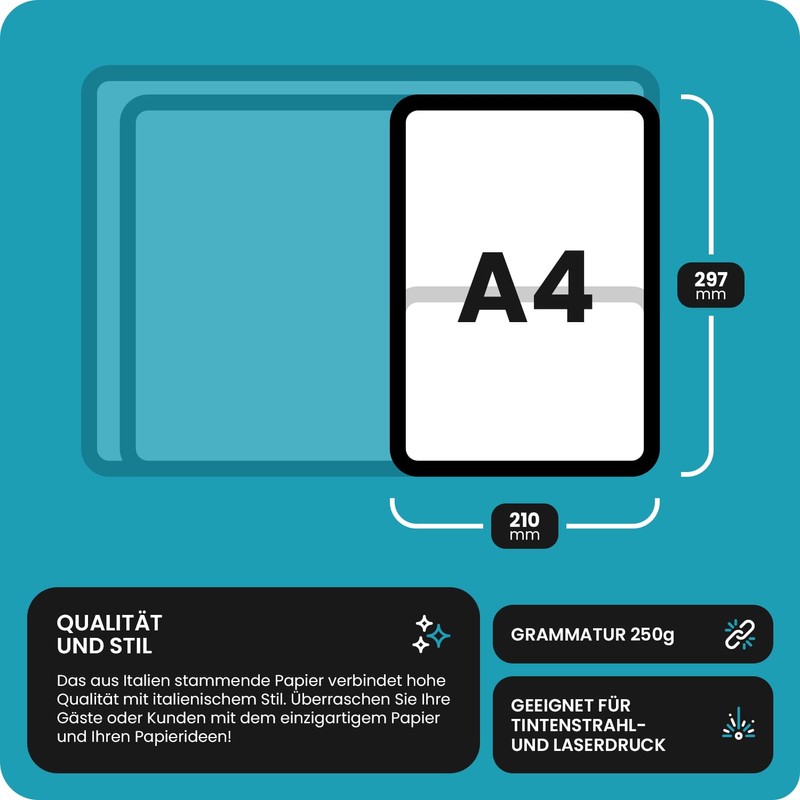 0 x Sheets 250 g Coloured Paper DIN A4 210