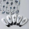 Butterfly Nail Art Stickers Decals 3D Holographic Black Pink Butterfly