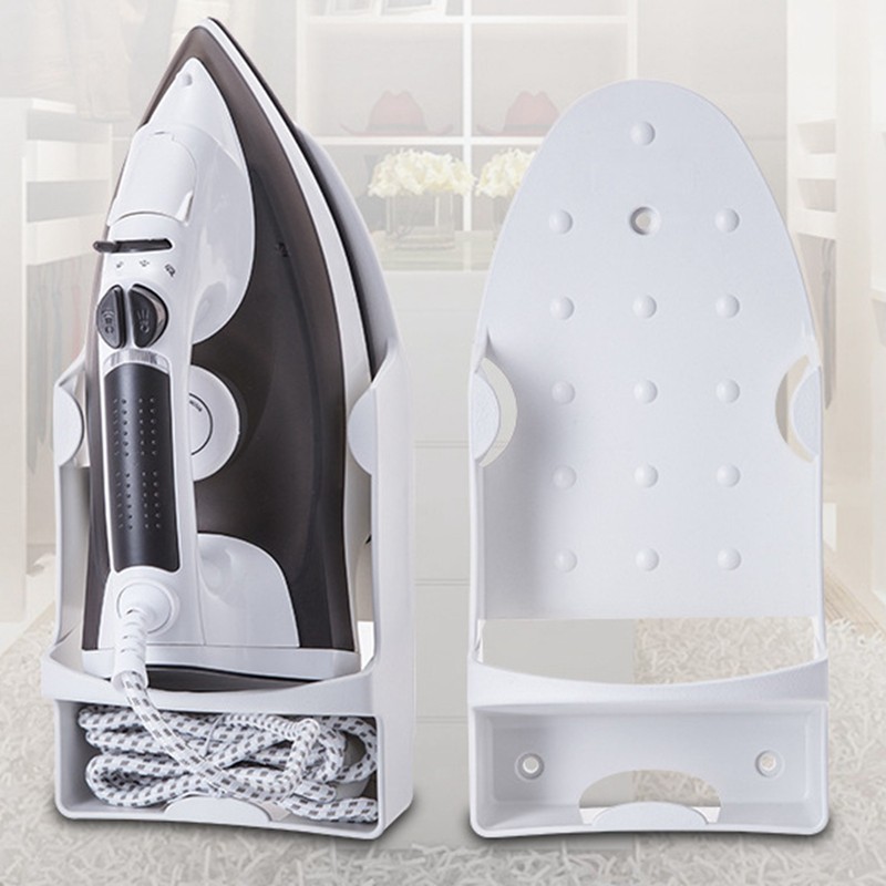 Iron Holder Wall Mounted Heat Resistant Widened Electric Iron Organizer