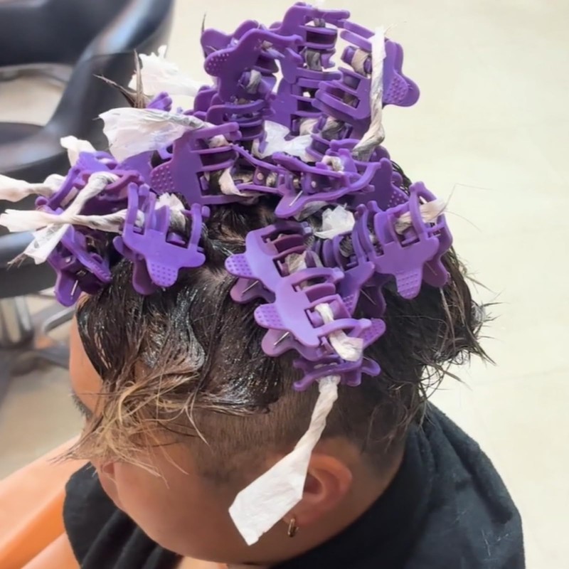 【KOREWA】[No Salon Needed!] Men's Hair Perm Rods Self-Perm Clips Hair