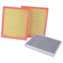Engine Air Filter & Cabin Air Filter Combo Kit Compatible with 2022 2023 2024 Toyota Tundra, 2023 2024 2025 Toyota Sequoia 3.4L V6 Replaces 17801-F4010, 17801F4010, 87139-0C010, 871390C010