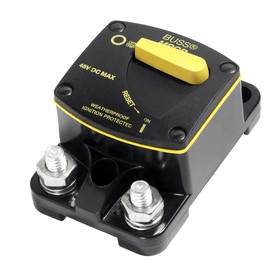 Bussmann CB187F-200 Weatherproof Marine Rated High Amp Type III Flush Mount Circuit Breaker (200 Amp), 1 Pack