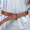 ITODA PU Leather Ring Belt Medieval Embossed Belt Cosplay Viking