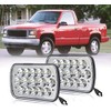 AMUNIESUN DOT Approved 7x6 5X7 LED Headlight Sealed Hi/Lo Beam