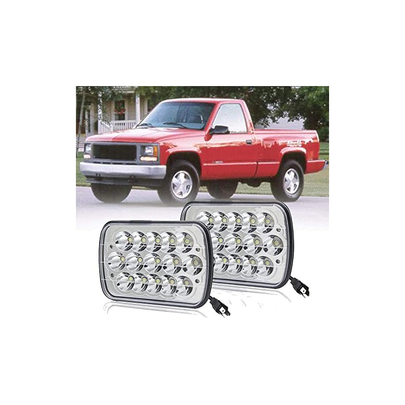 AMUNIESUN DOT Approved 7x6 5X7 LED Headlight Sealed Hi/Lo Beam