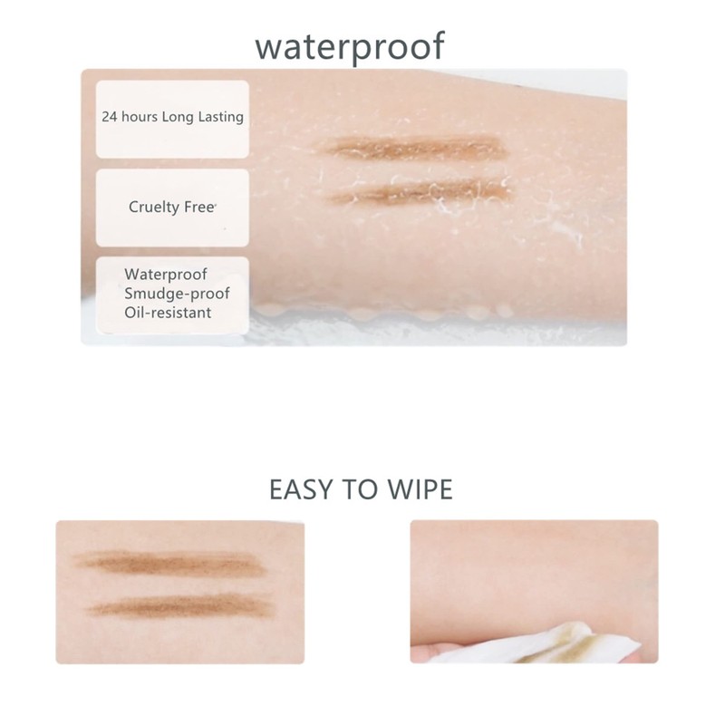 3 Pack of Waterproof Eyebrow Pencil,Professional Makeup Micro Brow Pencil,Brow