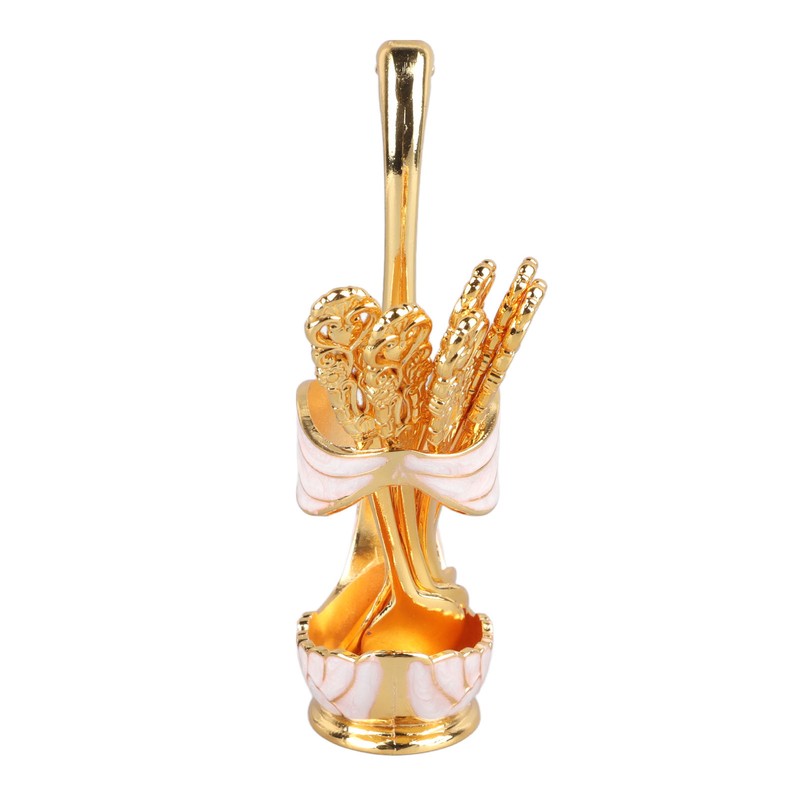 Coffee Spoon Holder Elegant Swan Shaped Alloy Mirror Polish Rich