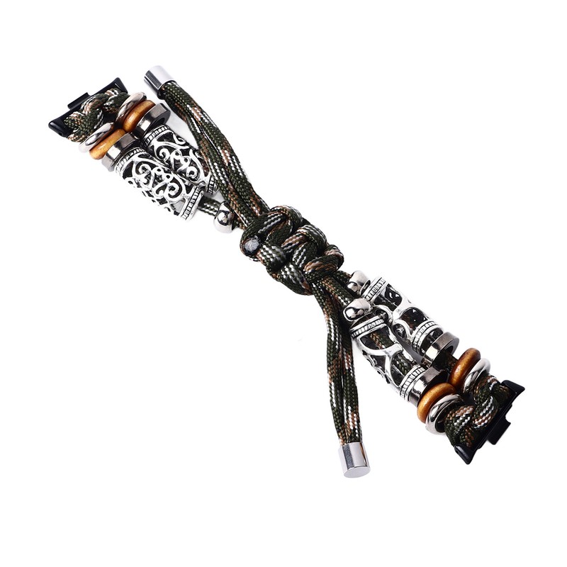 Smart Bracelet Strap Adjust Size Beaded Ethnic Style Replacement Wristband