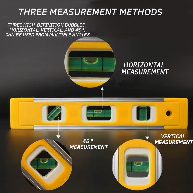 AYMBH Magnetic Spirit Level 230mm/9-Inch – Heavy-Duty Torpedo Level with